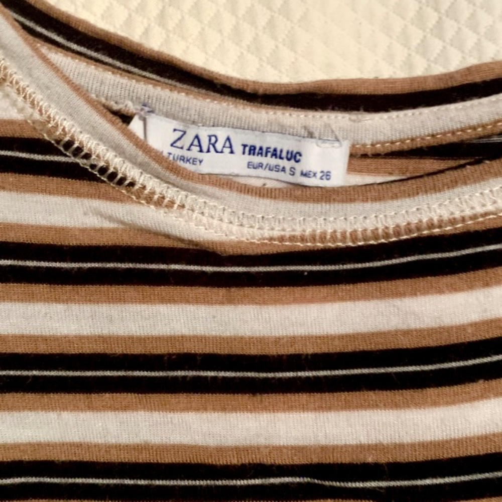 Neutral Striped Super Soft Zara TShirt